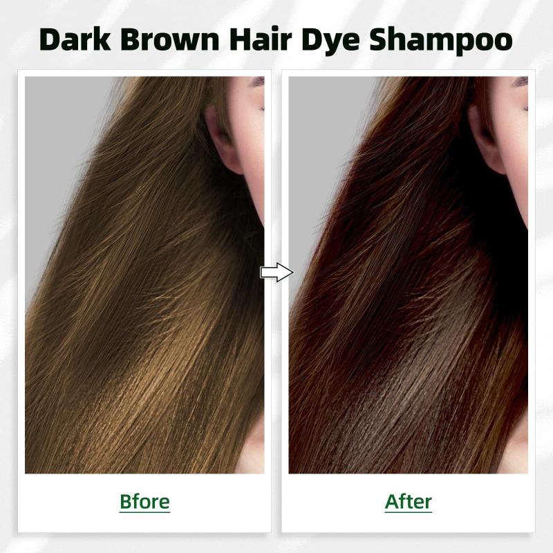 Shampoo de tintura de cabelo MOISTAR Dark Brown 500mL 3 em 1 com